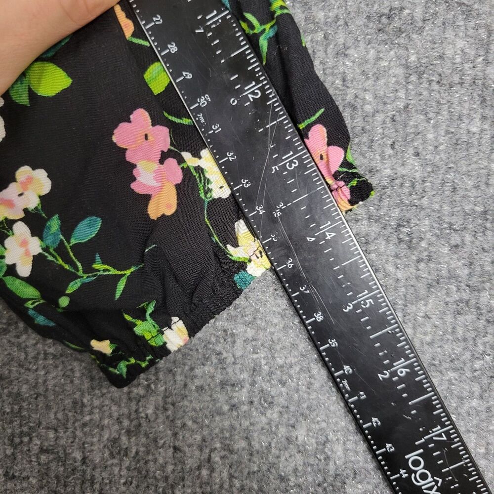 SAVANNA JANE Black Floral Off Shoulder Cottagecore Whimsigoth Top SIZE SMALL - Picture 8 of 8